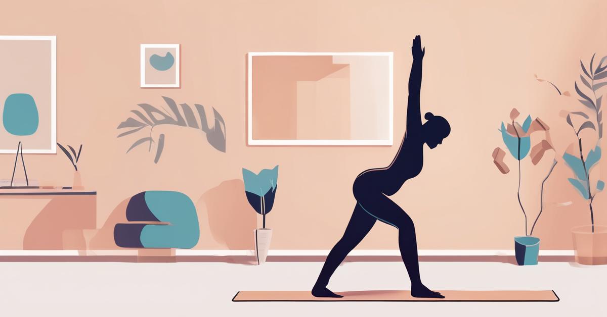 Nieprawidłowo wykonana asana jogi z widocznym napięciem w stawach i mięśniach, ilustrująca ryzyko kontuzji.