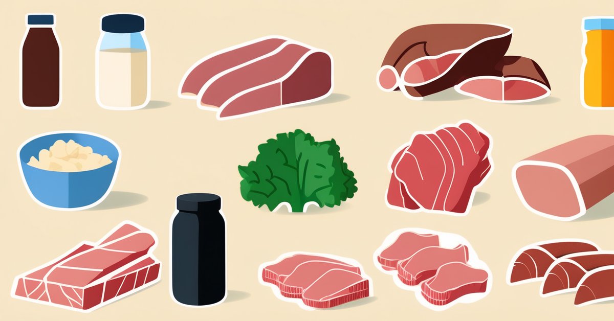 * **Foreground:** A collection of diverse, high-quality protein sources. This could include: