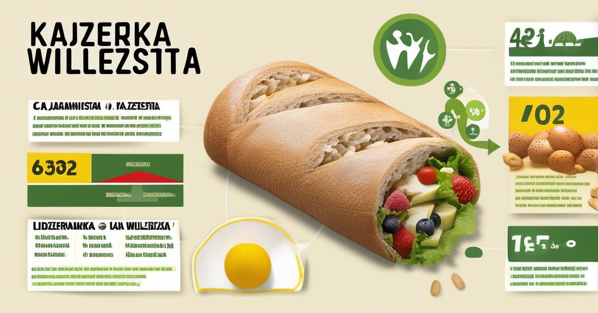 * **A whole grain roll (Kajzerka wieloziarnista):** Clearly identifiable, perhaps with visible seeds.