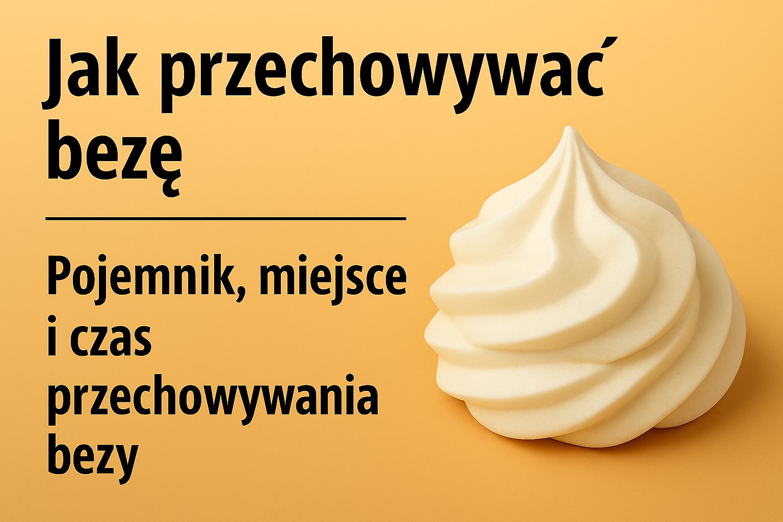 Jak przechowywać bezę - Pojemnik, miejsce i czas przechowywania bezy