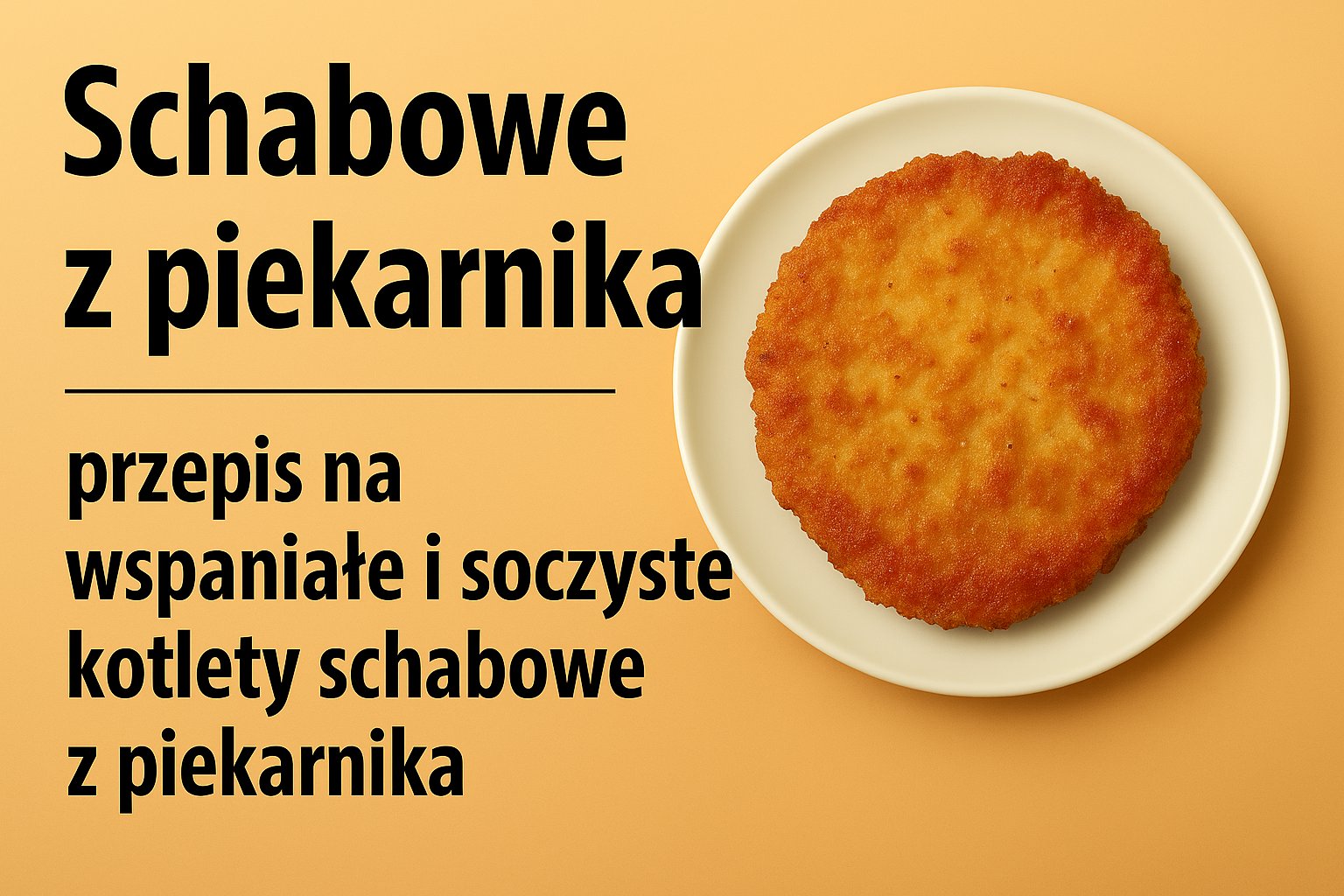 Schabowe z piekarnika - przepis na wspaniałe i soczyste kotlety schabowe z piekarnika