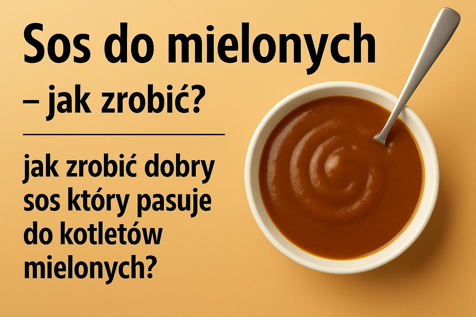 Sos do mielonych - jak zrobić dobry sos który pasuje do kotletów mielonych?