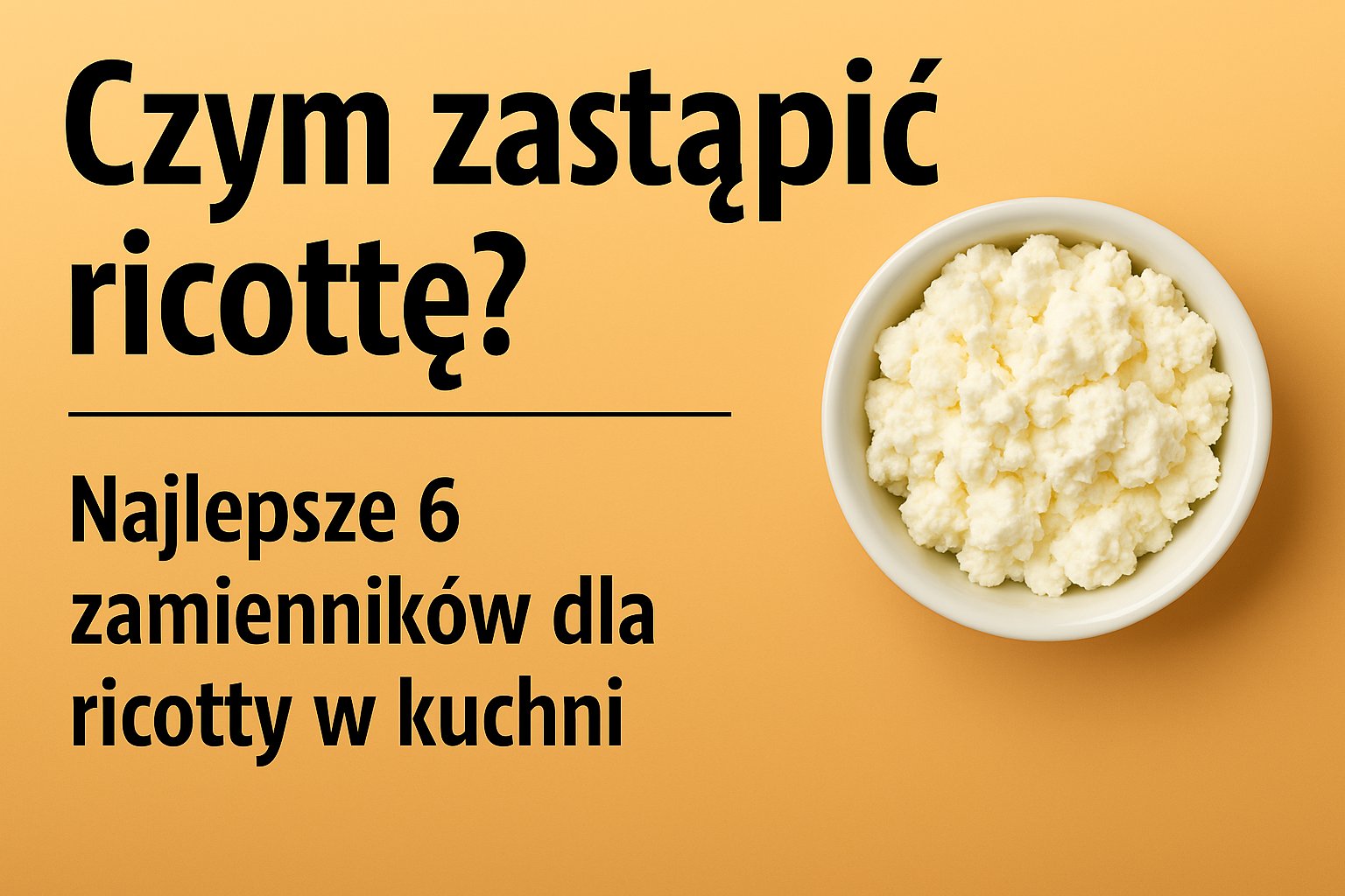 Czym zastąpić ricottę? Najlepsze 6 zamienników dla ricotty w kuchni