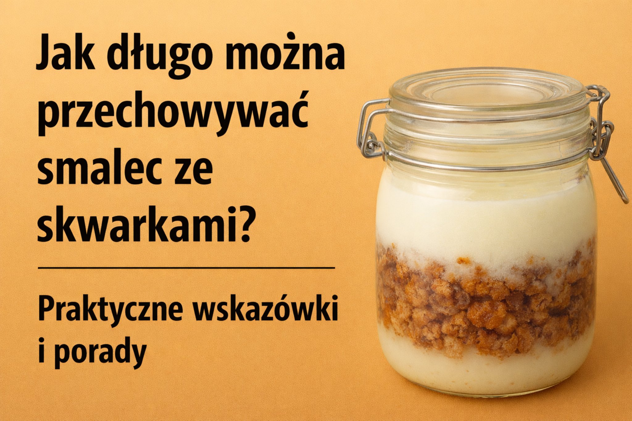 Jak długo można przechowywać smalec ze skwarkami? Praktyczne wskazówki i porady
