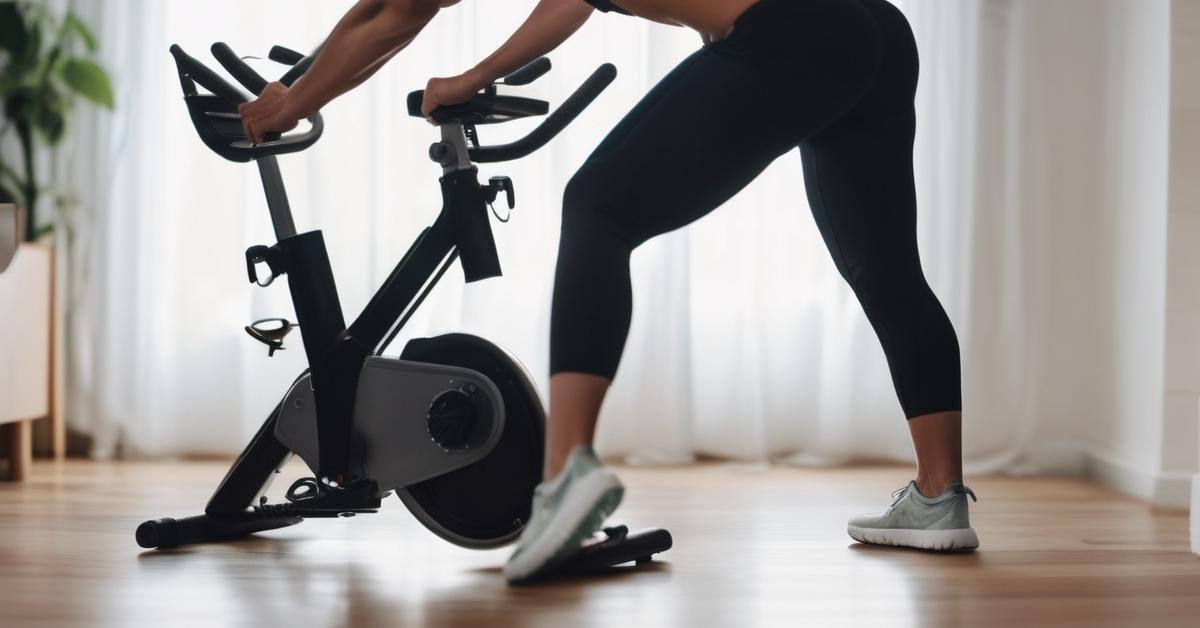 trening na rowerku stacjonarnym