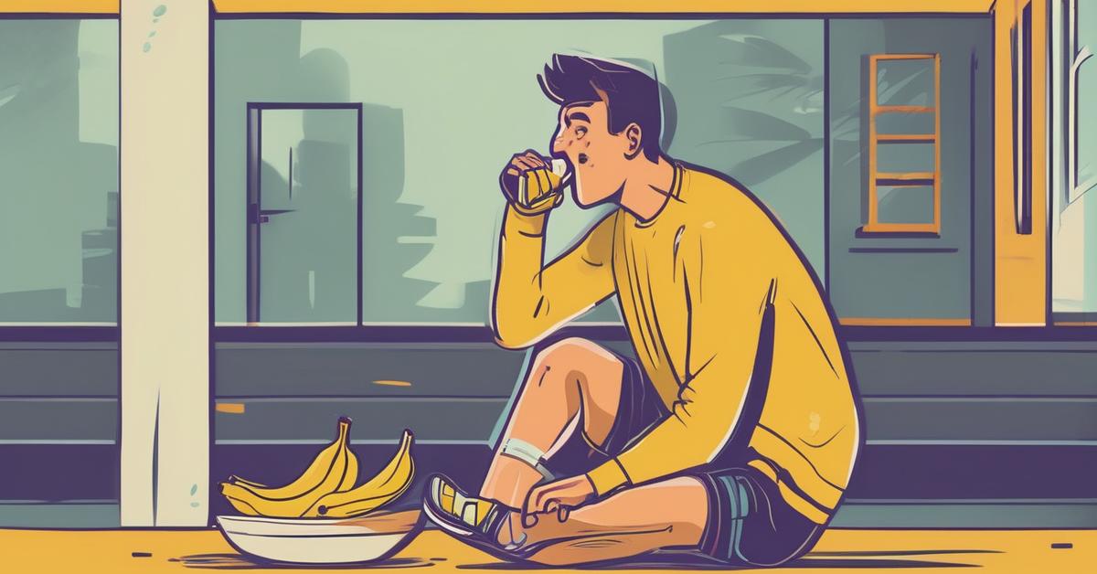 Śniadanie biegacza: tosty z dżemem i banan.